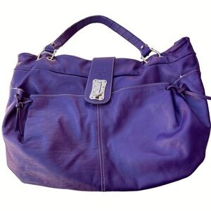 Ted Benson Purple Leather XL Hobo